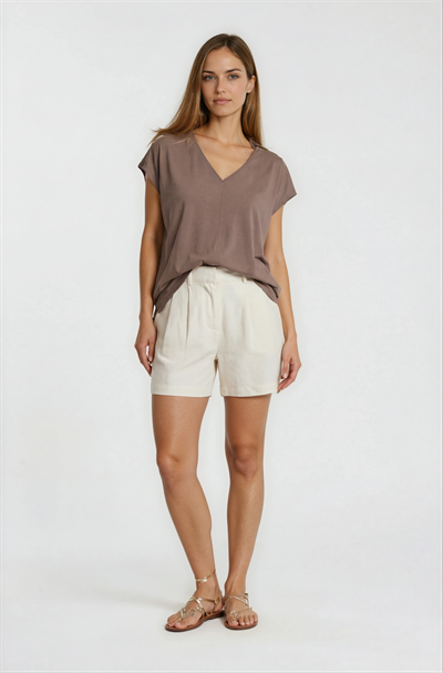 Danino Pileli Mini Şort BEJ