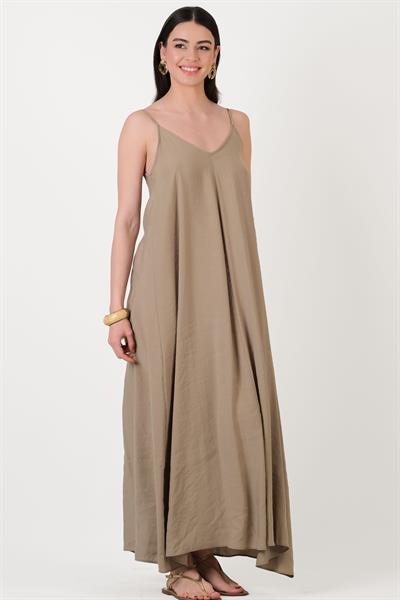 Dazeglio İnce Askılı V Yaka Salaş Elbise ÇAĞLA