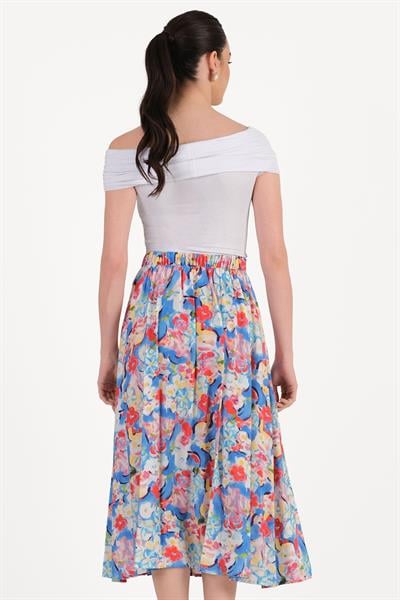 Decenzio Kayık Yaka Omuz Açık Bluz BEYAZ