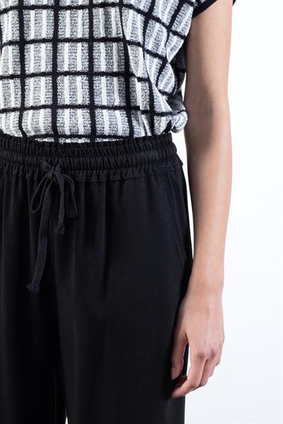 Desidera Beli Lastikli Bağcıklı Pantolon SİYAH