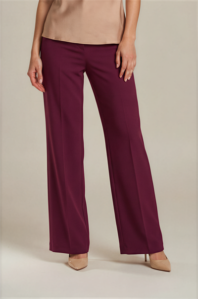 Diamante Rahat Kesim Bol Paça Pantolon BORDO