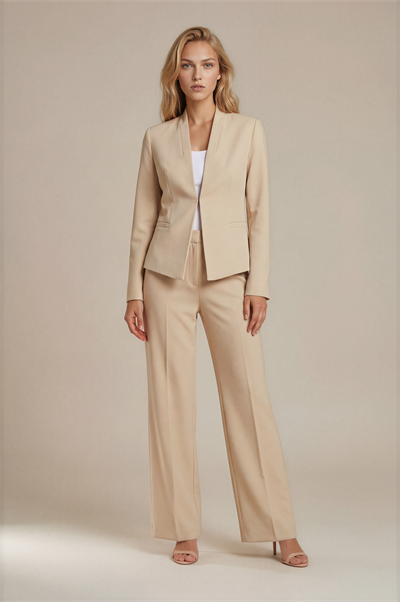 Diamante Rahat Kesim Bol Paça Pantolon CAMEL