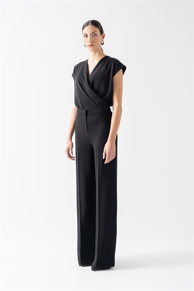 Diamante Rahat Kesim Bol Paça Pantolon SİYAH