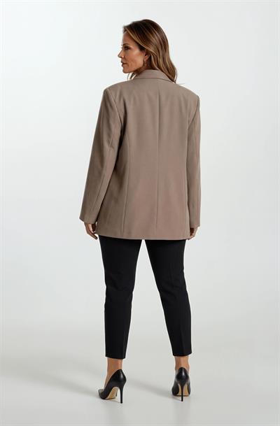 Didima Klasik Yaka Bele Oturan  Flotalı Ceket VİZON