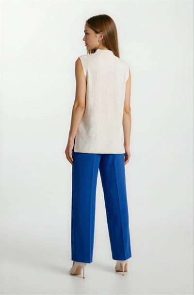 Dimitrio Dik Yaka Kolsuz Triko KEMİK