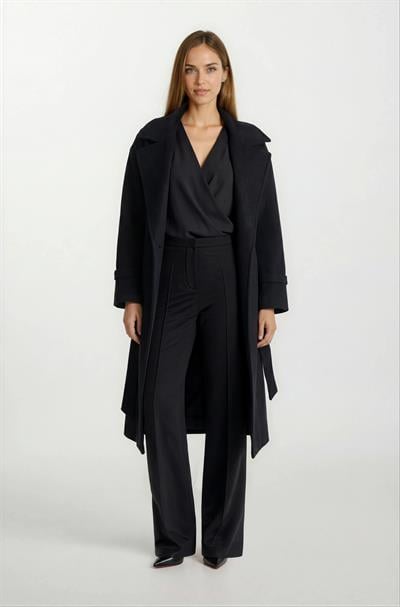 Diodorino Kruvaze Kuşaklı Kaban SİYAH