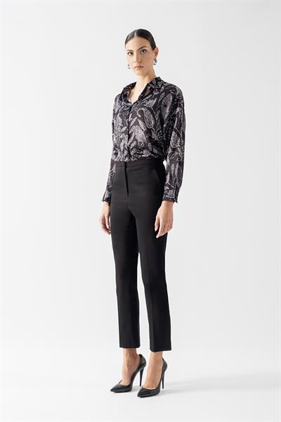 Dionello Klasik Kesim Dar Paça Pantolon SİYAH