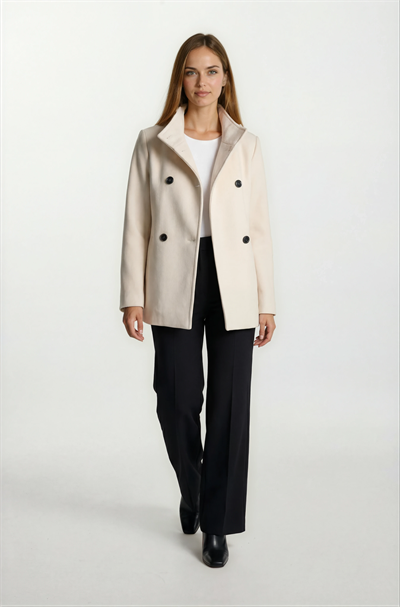 Dionilla Dik Yaka Kruvaze Mont TAŞ