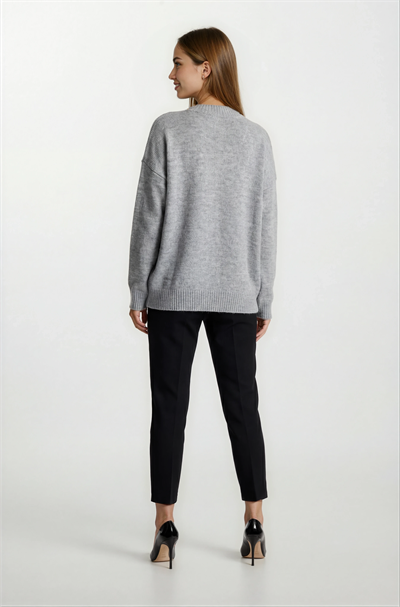 Dolorataı V Yaka Triko GRİ