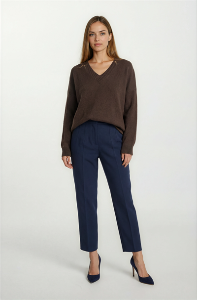 Dolorataı V Yaka Triko KAHVE