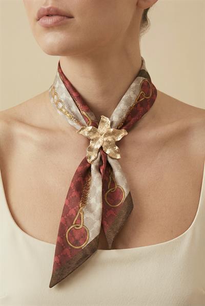 Twilly İnce Fular 88x5 cm BORDO