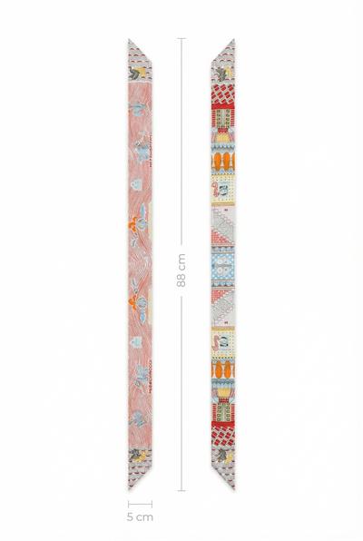 Twilly İnce Fular 88x5 cm KIRMIZI