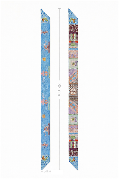 Twilly İnce Fular 88x5 cm MÜRDÜM