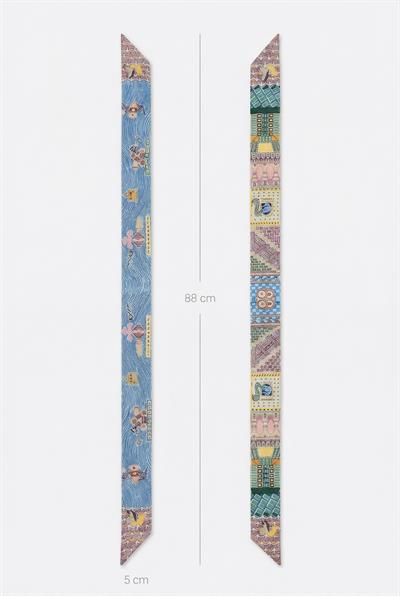 Twilly İnce Fular 88x5 cm YEŞİL