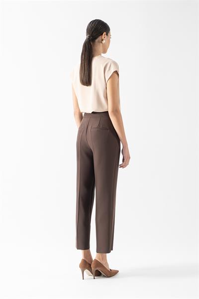 Donohoe Kemersiz Pensli Pantolon KAHVE