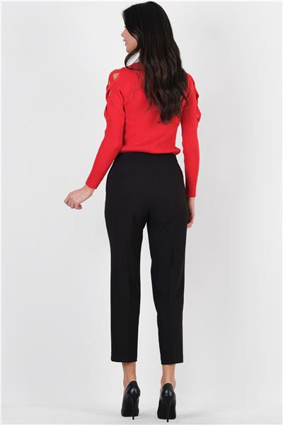 Donohoe Kemersiz Pensli Pantolon SİYAH