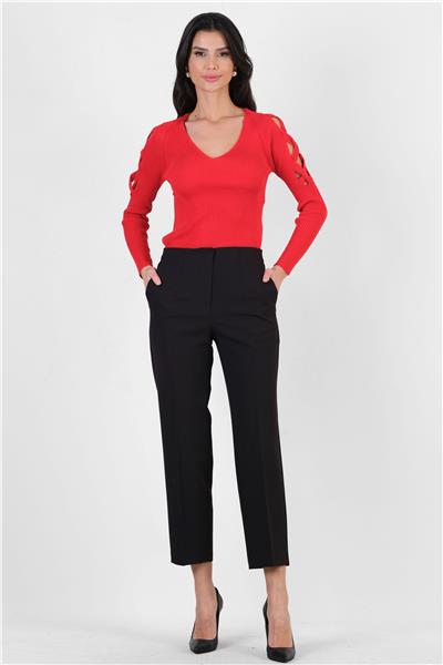 Donohoe Kemersiz Pensli Pantolon SİYAH