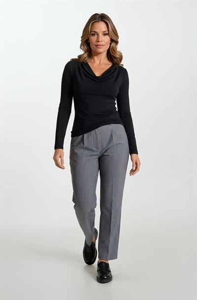 Dorindo Degaje Yaka Bluz SİYAH
