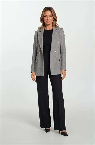 Drusolina Klasik Yaka Kapaklı Cepli Blazer Ceket SİYAH