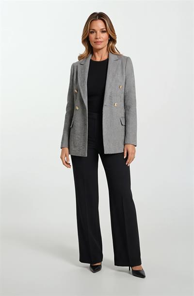 Drusolina Klasik Yaka Kapaklı Cepli Blazer Ceket SİYAH