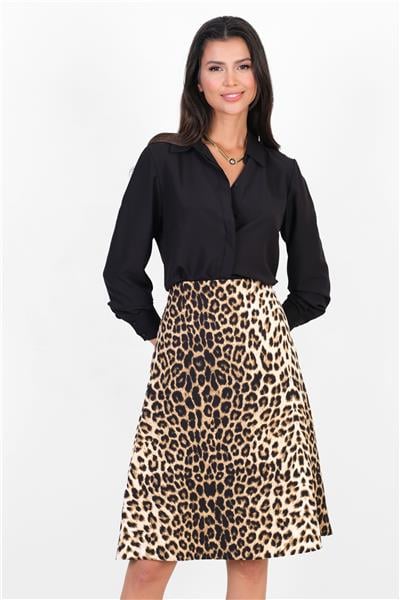 Dupuis Beli Lastikli Etek KAHVE