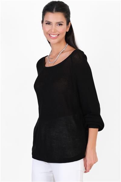 Duquenne U Yaka Triko SİYAH