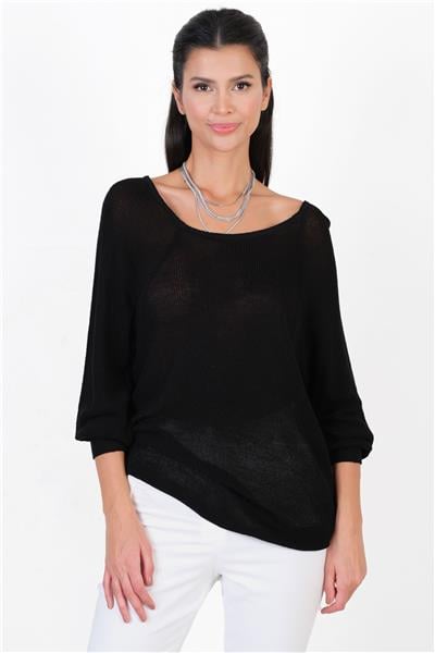 Duquenne U Yaka Triko SİYAH