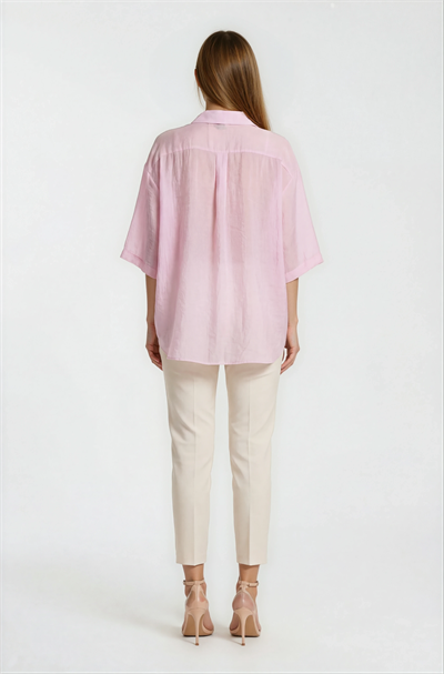 Düşük Omuzlu Salaş Gömlek PEMBE