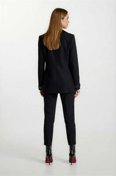 Edmondo Erkek Yaka Kruvaze Mont SİYAH