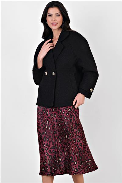 Efrikian Kruvaze Yandan Cepli Salaş Kaban SİYAH