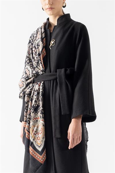 Enayatullahi Desenli Şal SİYAH