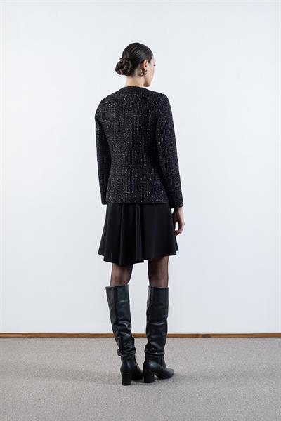 Entwisle Yakasız Tek Düğme Flota Cep Ceket SİYAH