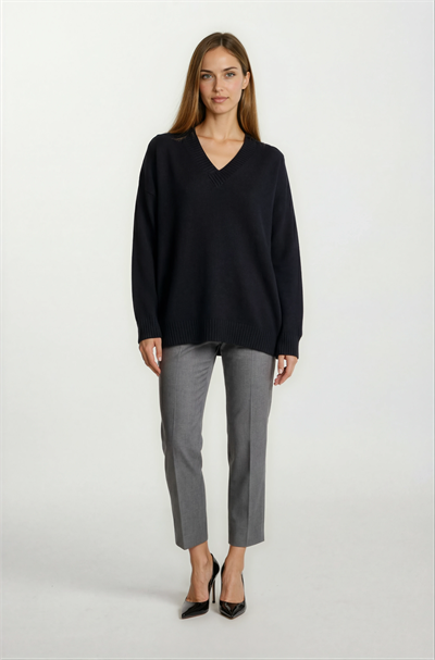 Esperina Arka Bel Geniş Lastikli  Dar Paça Pantolon ANTRASİT