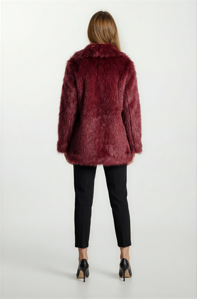 Everaldo Klasik Yaka Peluş Kaban BORDO