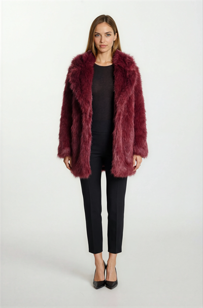 Everaldo Klasik Yaka Peluş Kaban BORDO