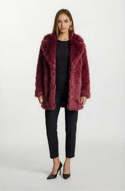 Everaldo Klasik Yaka Peluş Kaban BORDO