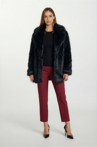 Everaldo Klasik Yaka Peluş Kaban SİYAH