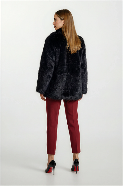 Everaldo Klasik Yaka Peluş Kaban SİYAH