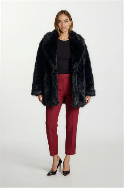 Everaldo Klasik Yaka Peluş Kaban SİYAH