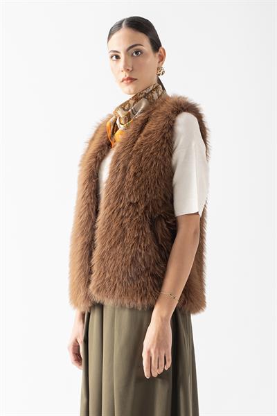 Faulker Arka Bel Lastikli Önü Pileli Etek HAKİ