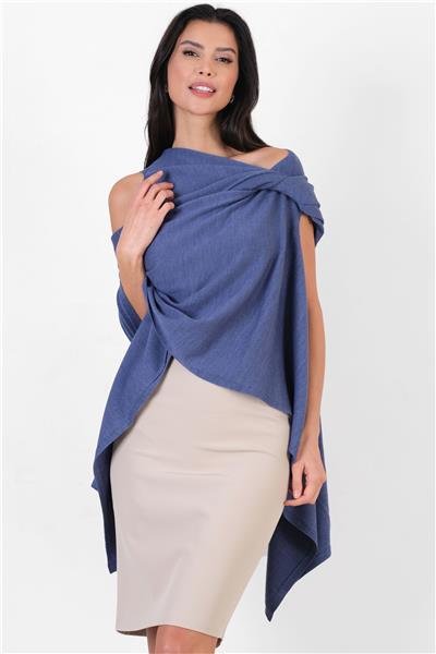 Feliciana Geniş Kesim Triko İNDİGO