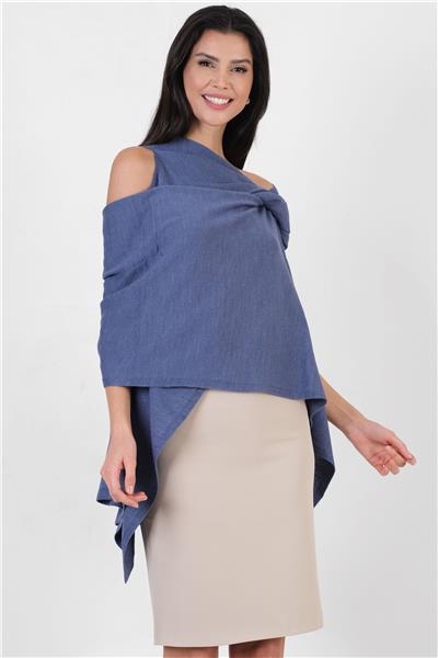 Feliciana Geniş Kesim Triko İNDİGO