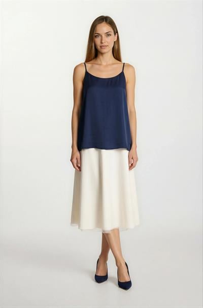 Filangieri İnce Askılı Salaş Bluz LACİVERT