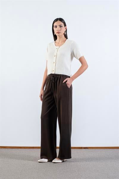 Finetti Bisiklet Yaka Kısa Kol Triko Hırka KEMİK