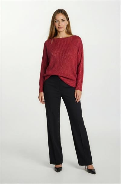 Fishburn Kayık Yaka Triko BORDO