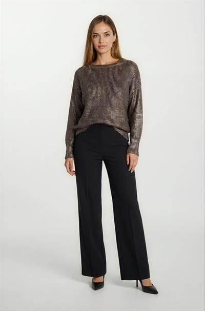 Fishburn Kayık Yaka Triko KAHVE