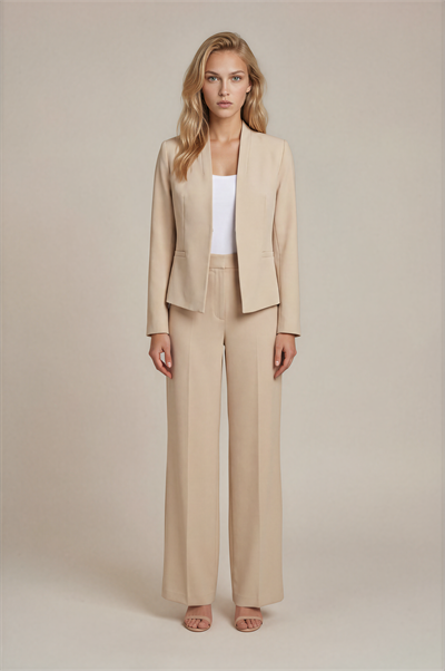 Florinia Krep Ceket CAMEL