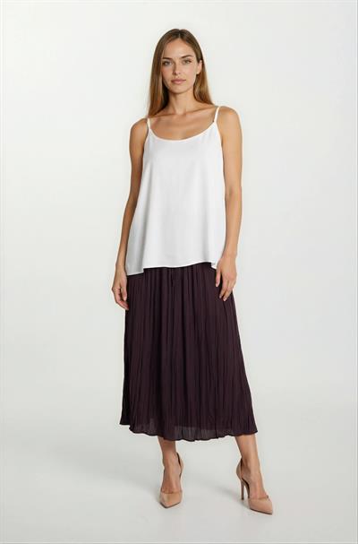 Fredrichs Beli Lastikli Kraş Etek BORDO