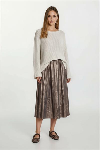 Furness Beli Lastikli Kraş Etek KAHVE