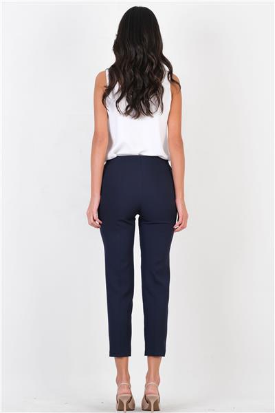 Mariella Klasik Kesim Paçası Tüllü Pantolon LACİVERT